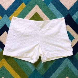 Ann Taylor bright white eyelet shorts size 10